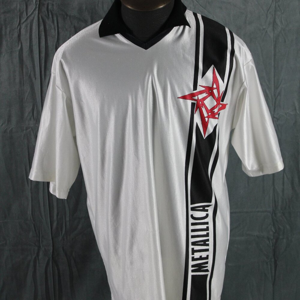 Metallica Shirt (VTG) - Metallica M Star Logo Soccer Jersey by Giant - Men's XL